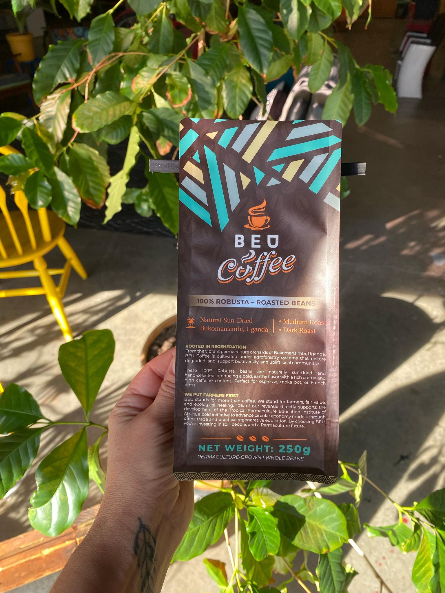 BEU coffee product packaging